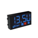 Voltímetro de tiempo con pantalla digital LED compacto, 3 in 1 Blue