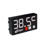Voltímetro de tiempo con pantalla digital LED compacto, 2 in 1 Temperature White