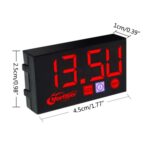 Voltímetro de tiempo con pantalla digital LED compacto, 3 in 1 White - Imagen 3
