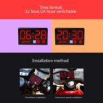 Voltímetro de tiempo con pantalla digital LED compacto, 3 in 1 White - Imagen 6
