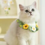 Bufanda hecha a mano con cuello de lana para decoración de fotos, Collar de punto bonito para perros y gatos, Romantic Princess - Imagen 2