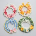 Bufanda hecha a mano con cuello de lana para decoración de fotos, Collar de punto bonito para perros y gatos, Romantic Princess - Imagen 3
