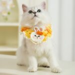 Bufanda hecha a mano con cuello de lana para decoración de fotos, Collar de punto bonito para perros y gatos, Romantic Princess - Imagen 7