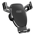 FAIK Soporte para teléfono celular para automóvil Ventilación de aire Triángulo Sensor de gravedad Soporte para teléfono para automóvil, Black Frosted Model