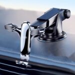 BUDK Triángulo Sensor de Gravedad Soporte para Teléfono de Coche Soporte de Navegación para Salida de Aire de Coche, Suction Cup Base Model