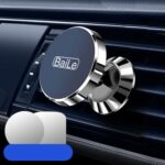 BaiLe Soporte magnético para teléfono de coche Soporte de navegación fijo universal para salpicadero de coche, Buckle Silver