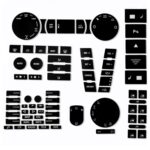 Para Volkswagen Touareg/Passat 2005-2010, pegatina de reparación de botón de interruptor de CA para ventana de volante