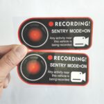Para Tesla Model 3/Y/S/X Pegatina de advertencia de modo centinela - Imagen 2
