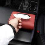Caja de pañuelos para reposabrazos de coche, cubierta para paquete de servilletas colgantes, respaldo de asiento de coche - Imagen 2