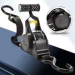 Correas de fijación de carga para automóviles y motocicletas con tensor de retracción automática, 330cm Black - Imagen 2