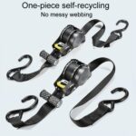 Correas de fijación de carga para automóviles y motocicletas con tensor de retracción automática, 330cm White - Imagen 7