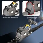 Correas de fijación de carga para automóviles y motocicletas con tensor de retracción automática, 330cm White - Imagen 8