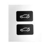 2 uds para BMW Serie 3/5/7 pegatina de reparación del interruptor del maletero del coche