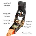 Tensor de trinquete para motocicleta, agrupación de carga y correas de fijación de equipaje, Orange 2m - Imagen 3