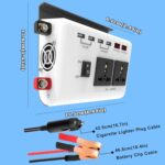 Inversor de coche de 12V CC a 220V CA, enchufe doble 4USB - Imagen 3