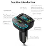 Cargador de luz ambiental para reproductor MP3 Bluetooth para coche, GZ03 - Imagen 4