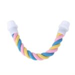 Cuerda de algodón para escalar loros, juguete para pájaros, macarrón, poste de pie tipo U para pájaros, S 24.5cm