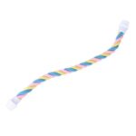 Cuerda de algodón para escalar loros, juguete para pájaros, macarrón, poste de pie tipo U para pájaros, M 41.5cm
