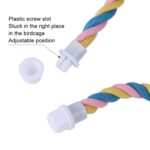 Cuerda de algodón para escalar loros, juguete para pájaros, macarrón, poste de pie tipo U para pájaros, S 24.5cm - Imagen 5