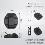 Soporte para gafas de coche 2 en 1, salida de aire, visera para el sol, soporte para billetes - Imagen 3