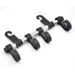 Colgador de ropa para coche con gancho para respaldo de asiento de coche extendido de acero inoxidable de 30cm