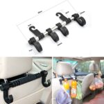 Colgador de ropa para coche con gancho para respaldo de asiento de coche extendido de acero inoxidable de 30cm - Imagen 3