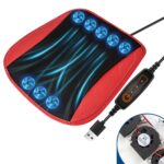 Cojín de asiento respirable ventilado fresco del verano del USB del coche, Red 8 Sets Fan