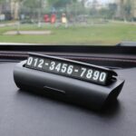 Señal de estacionamiento temporal luminosa oculta con número de automóvil, Pure Black