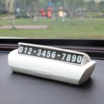 Señal de estacionamiento temporal luminosa oculta con número de automóvil, Pure White