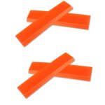 Rascador de goma suave con película de agua y vidrio para limpieza de coche, 4 Uds., Long Orange