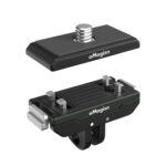 AMagisn - Soporte magnético de liberación rápida de metal con cubierta superior para Insta360 Ace, Ace Pro, X5, X3, X2 y GoPro HERO12 (negro)