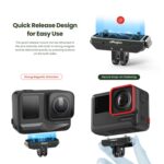 AMagisn - Soporte magnético de liberación rápida de metal con cubierta superior para Insta360 Ace, Ace Pro, X5, X3, X2 y GoPro HERO12 (negro) - Imagen 5