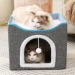 Cama plegable multifuncional para mascotas con tablero rascador para gatos de sisal - Imagen 2