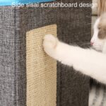 Cama plegable multifuncional para mascotas con tablero rascador para gatos de sisal - Imagen 7