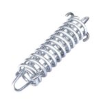 Accesorios de resorte de cadena cromados con resorte amortiguador para correa para mascotas, 2.4 x 8cm