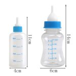 Biberón de leche para mascotas Taza de agua portátil con múltiples tetinas, Small Blue - Imagen 3