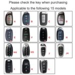 Para Hyundai Car Key Cover Llaveros multifuncionales Placas de números antipérdida, E - Imagen 3