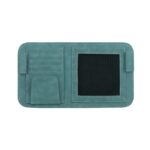 Bolsa de almacenamiento con clip para gafas, soporte para billetes, parasol para coche
