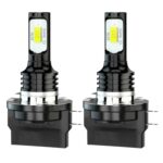 2 uds H11B 3570 2LED 80W bombillas de faros delanteros de coche luces antiniebla de alto brillo, H11B (Yellow)