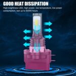 2 uds H11B 3570 2LED 80W bombillas de faros delanteros de coche luces antiniebla de alto brillo, H11B (Ice Blue) - Imagen 6