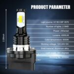 2 uds H11B 3570 2LED 80W bombillas de faros delanteros de coche luces antiniebla de alto brillo, H11B (Ice Blue) - Imagen 7
