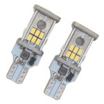 Luces LED de marcha atrás para automóviles, 2 uds., decodifican luces de freno de amplio voltaje por inducción