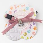 Collar para mascotas, joyería, collar ajustable con campana para gatos, Dark Pink
