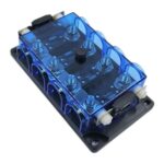 Portafusibles enchufable ANM para yates y automóviles, Four-way With 2 Spare Fuses