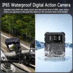 Videograbador de pantalla IPS de 2,0 pulgadas con mini videocámaras impermeables con clip trasero IP65, L9 2K WIFI Version - Imagen 4
