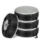 Cubierta protectora de neumáticos resistente a la suciedad, impermeable, de tela Oxford 210D, 4pcs 65x37cm