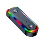 Adaptador de audio para automóvil Q3 2 en 1 con luz RGB y receptor de audio Bluetooth - Imagen 2