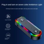 Adaptador de audio para automóvil Q3 2 en 1 con luz RGB y receptor de audio Bluetooth - Imagen 5