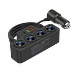 1 a 4 Q3.0 Encendedor de cigarrillos para automóvil Carga rápida Enchufe de conversión para automóvil de 120 W, BY-1369