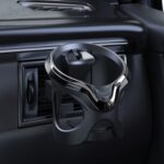 Portavasos para automóvil, salida de aire acondicionado, estante de almacenamiento multifuncional, Black Silver Ordinary